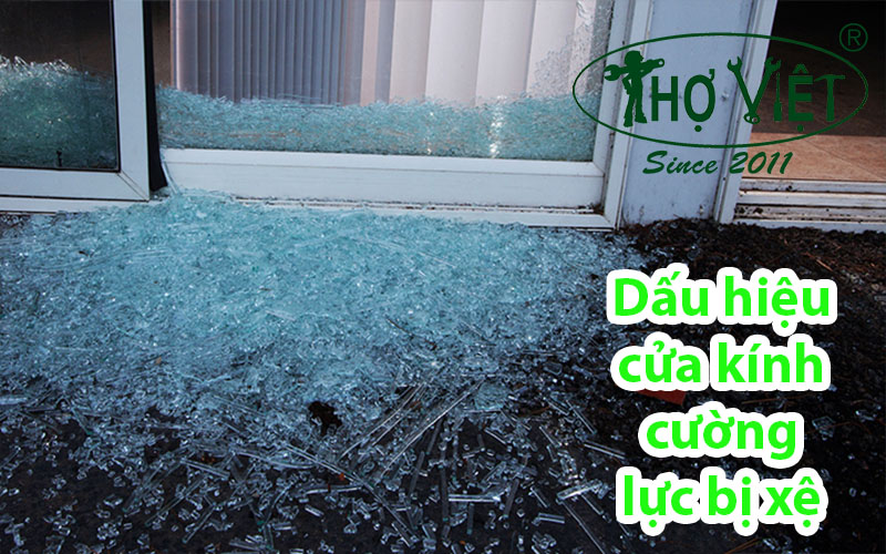 Dấu hiệu cửa kính cường lực bị xệ