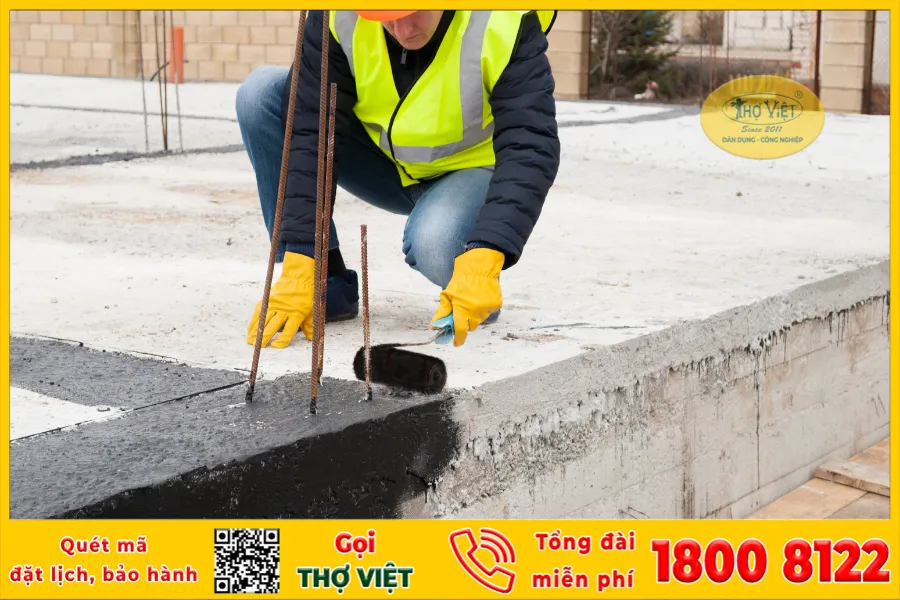 Quy trình chống thấm của xây dựng Thợ Việt bao gồm 5 bước