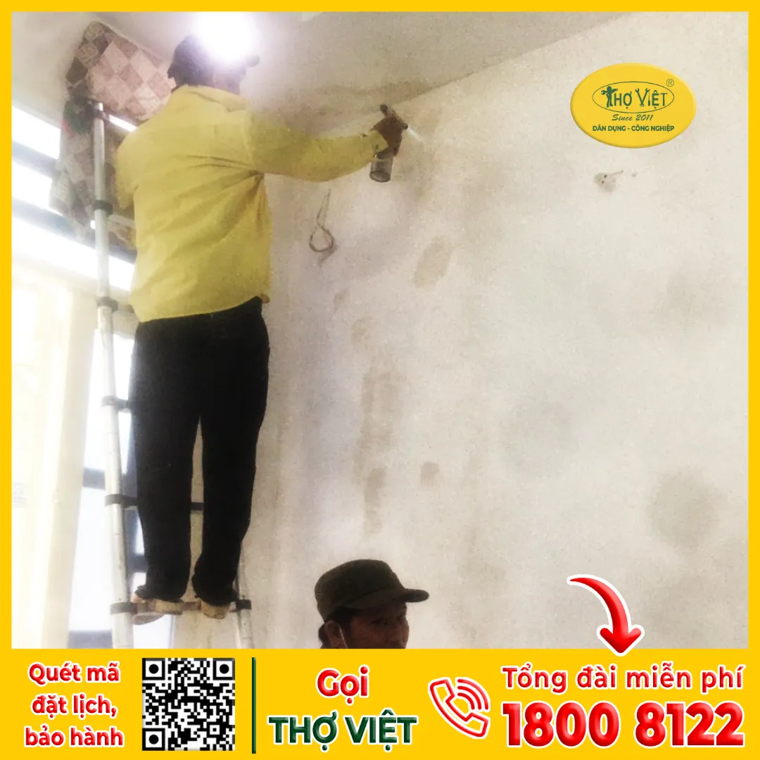 Hình ảnh thực tế xây dựng Thợ Việt thi công dự án chống thấm tại quận 12