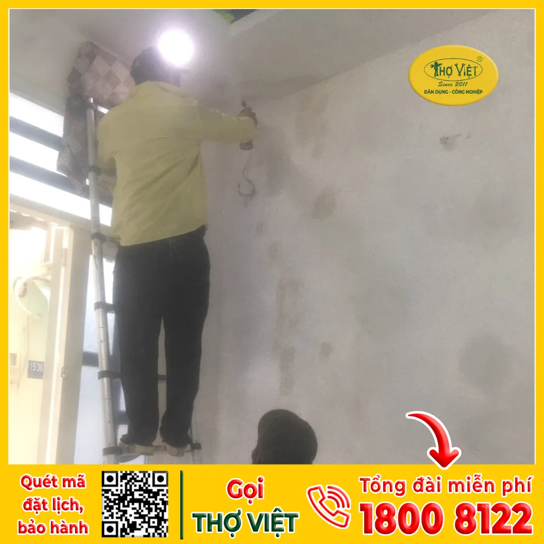 Hình ảnh thực tế xây dựng Thợ Việt thi công dự án chống thấm tại quận 12