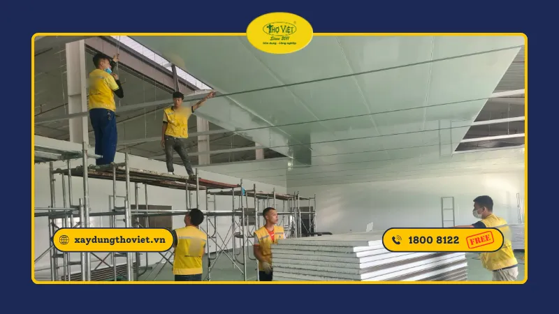 Quy trình thi công vách Panel - xây dựng Thợ Việt