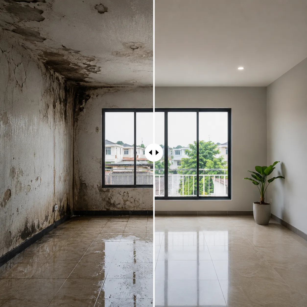 Trước và sau khi chống thấm — Xây Dựng Thợ Việt