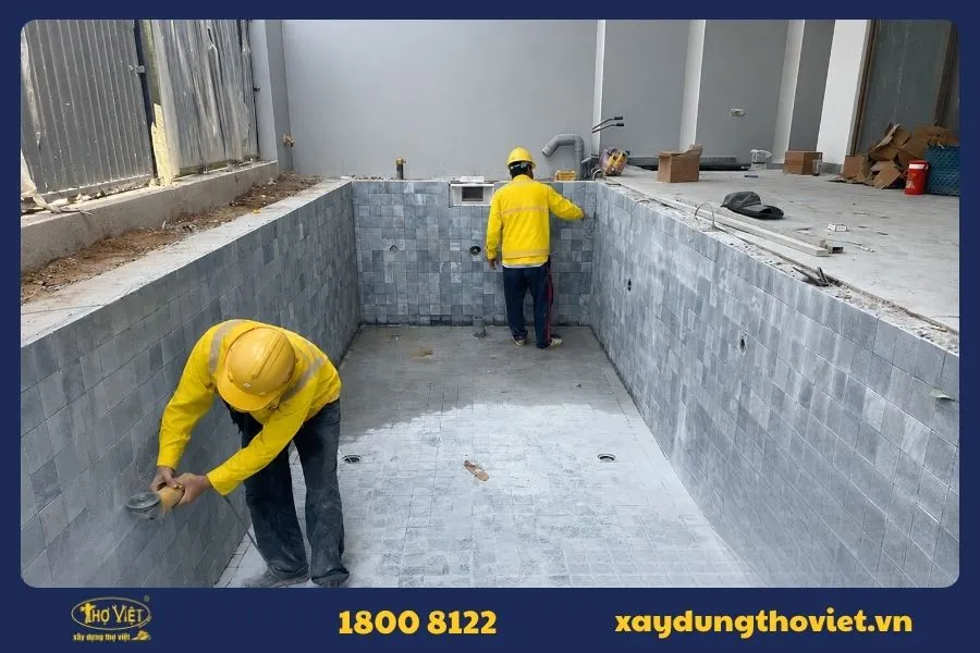 Dịch vụ chống thấm bể bơi tại Xây Dựng Thợ Việt