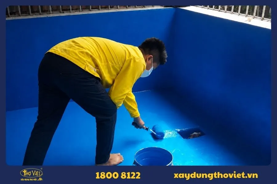Quy trình thi công chống thấm bể bơi Xây Dựng Thợ Việt