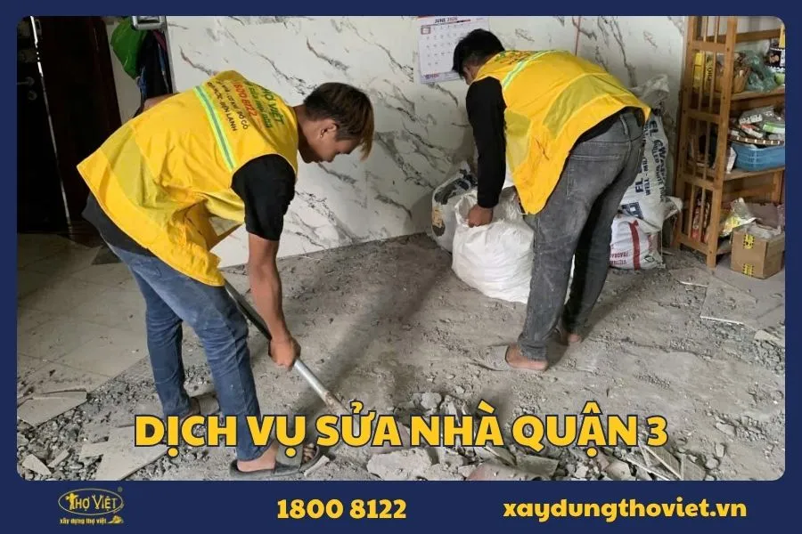 Dịch vụ sửa nhà quận 3 chuyên nghiệp, giá rẻ