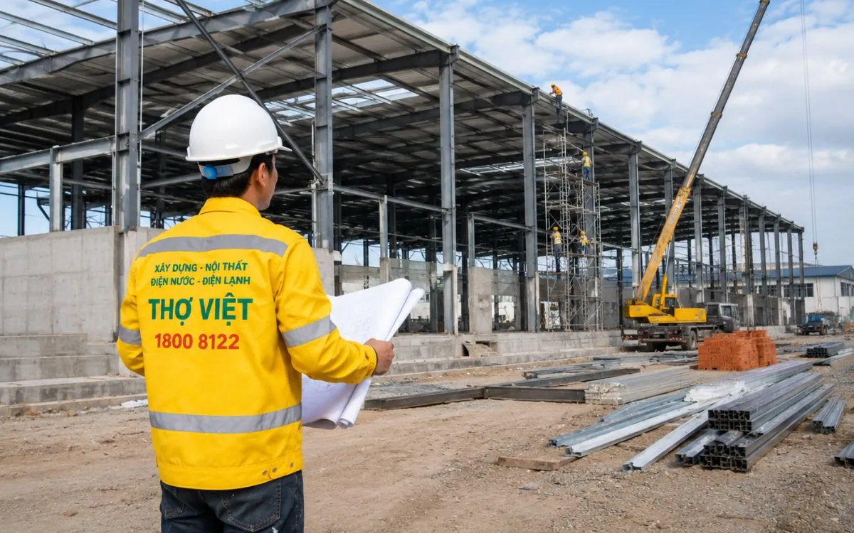 Xây mới nhà xưởng