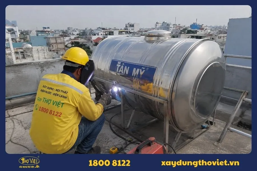 Hàn bồn nước inox