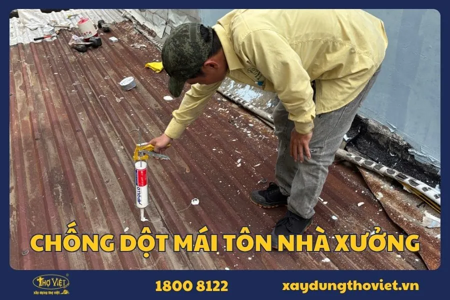 Chống thấm dột mái tôn nhà xưởng TP.HCM