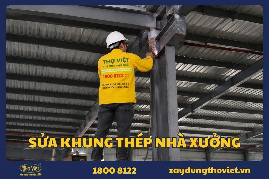 Sửa khung thép nhà xưởng TP.HCM