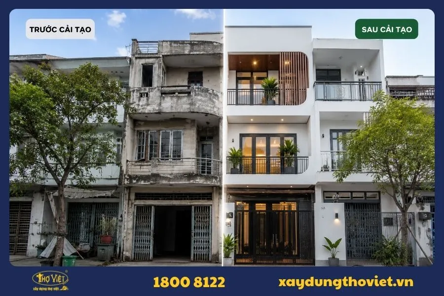 Ảnh thực tế công trình trước và sau sửa chữa, cải tạo