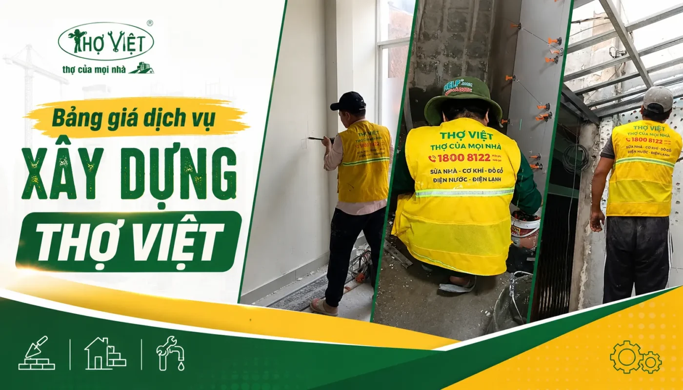 Tổng hợp các bảng giá dịch vụ Xây Dựng Thợ Việt (XDTV)