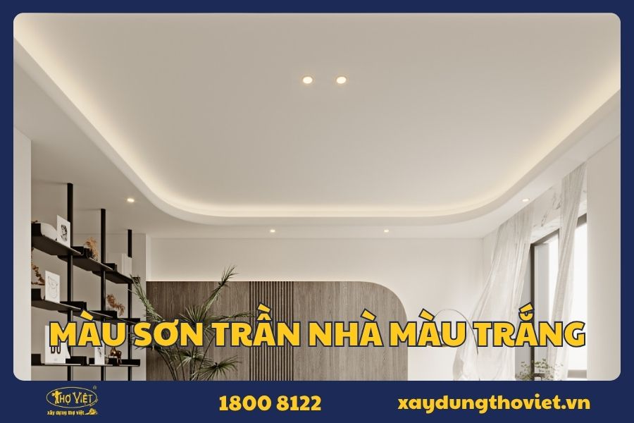 Sơn trần nhà màu trắng