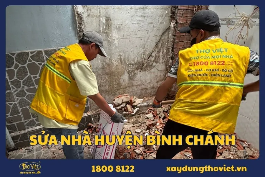 Dịch vụ sửa nhà huyện Bình Chánh trọn gói, khảo sát miễn phí và báo giá rõ ràng.