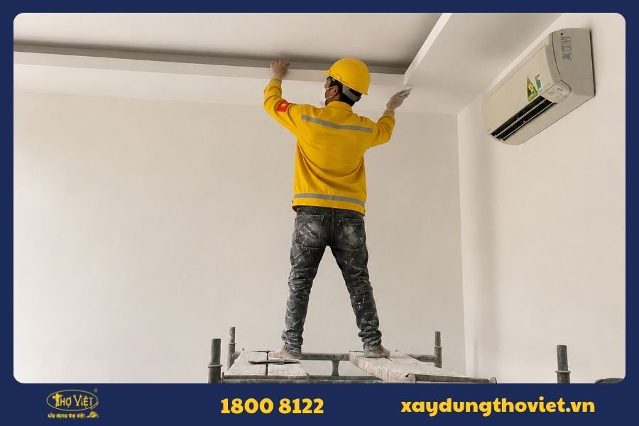 Quy trình sơn nhà Bình Chánh tại Xây Dựng Thợ Việt