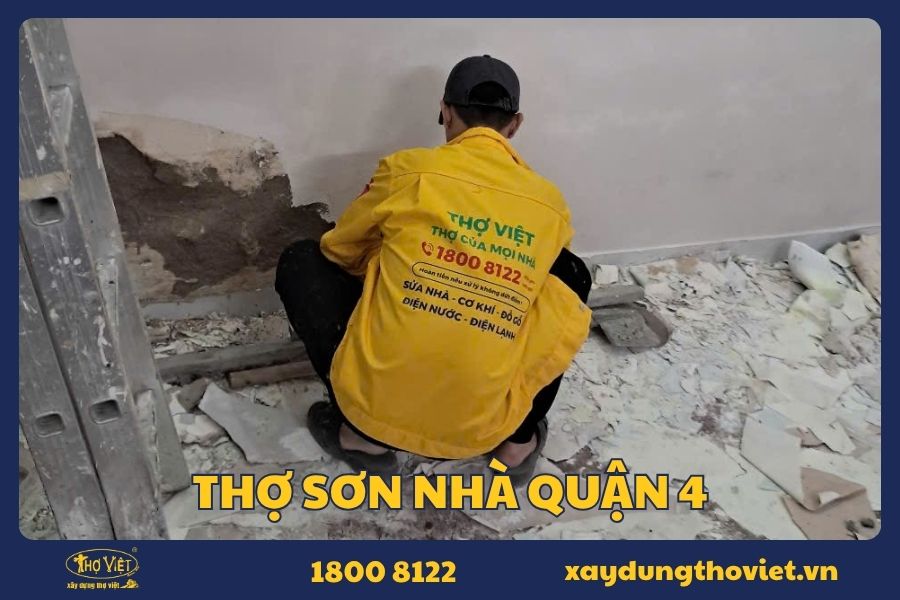 Thợ sơn nhà tại quận 4 chuyên nghiệp, giá tốt