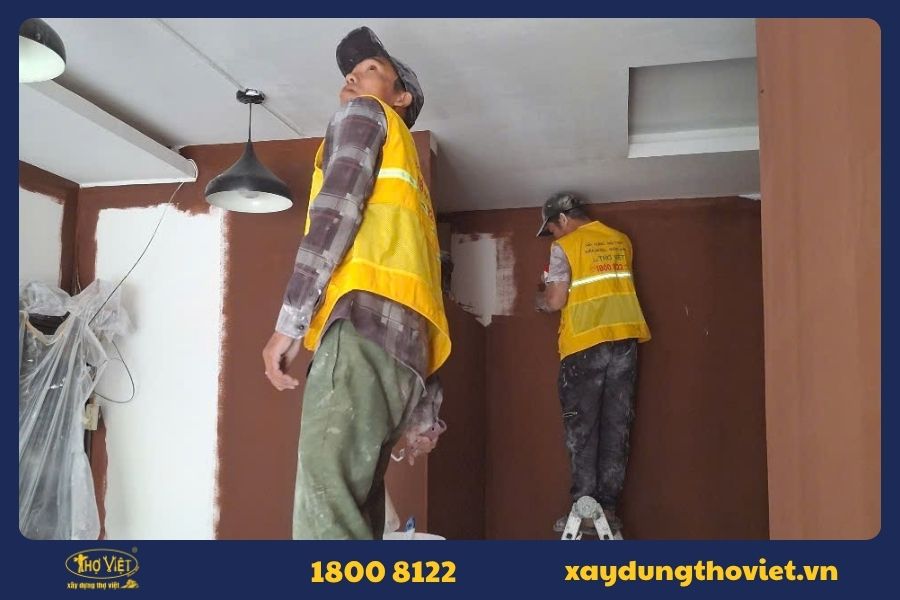 Thợ sơn nhà tại quận 8 thi công gọn gàng