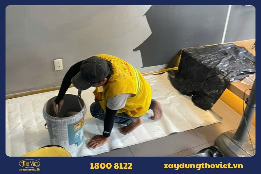 Quy trình thợ sơn nhà tại quận 9 của Xây Dựng Thợ Việt