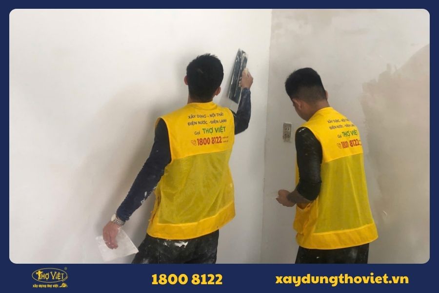 Quy trình sơn nhà tại quận Gò Vấp của Xây Dựng Thợ Việt