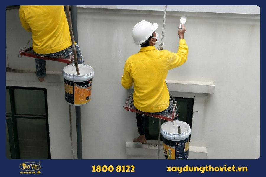 Quy trình sơn nhà quận Thủ Đức tại Xây Dựng Thợ Việt