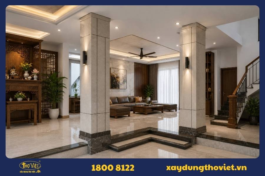 Mẫu cột phòng khách đẹp 1