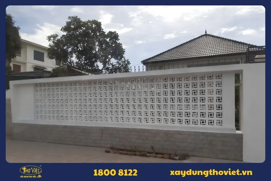 Mẫu hàng rào gạch thông gió 2