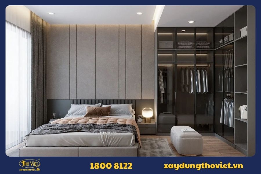 Mẫu sơn phòng ngủ màu xám 5