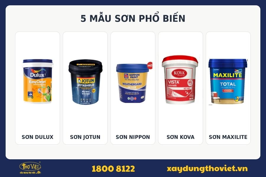 Top 5 thương hiệu sơn tốt
