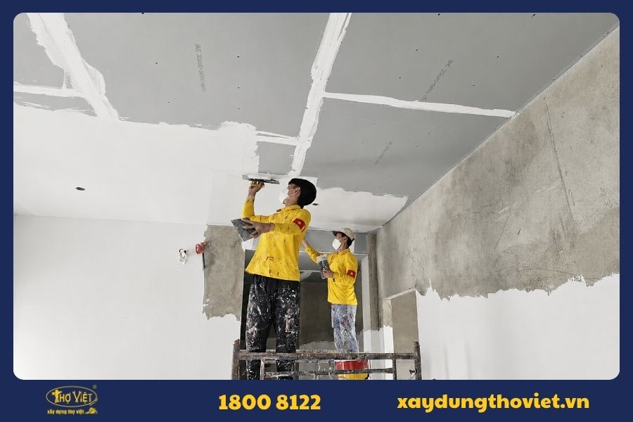 Quy trình sơn nhà Hóc Môn tại Xây Dựng Thợ Việt