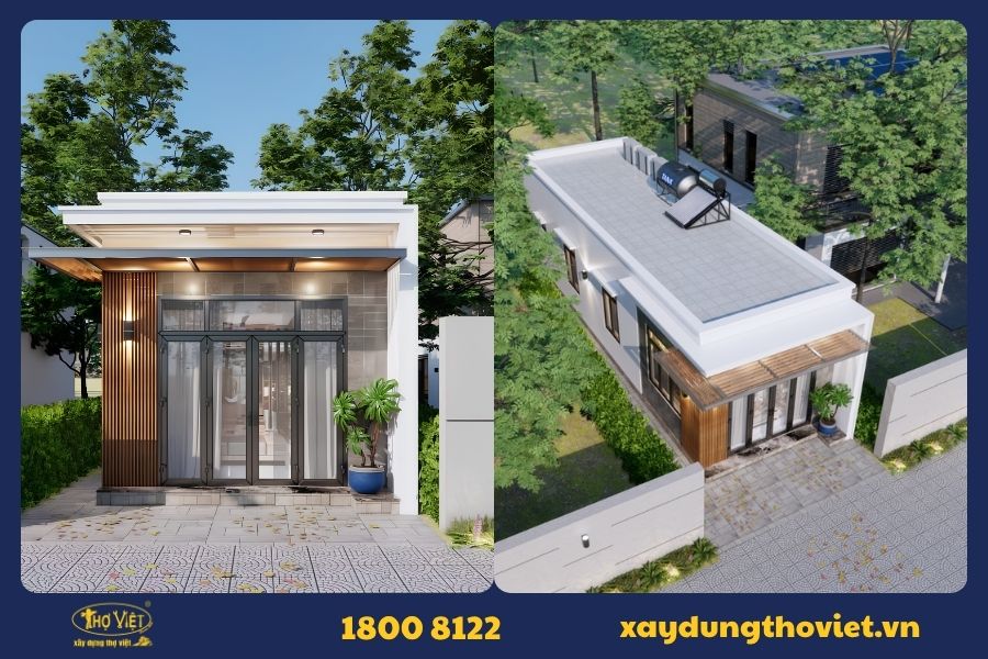 Mẫu nhà cấp 4 diện tích 15m2