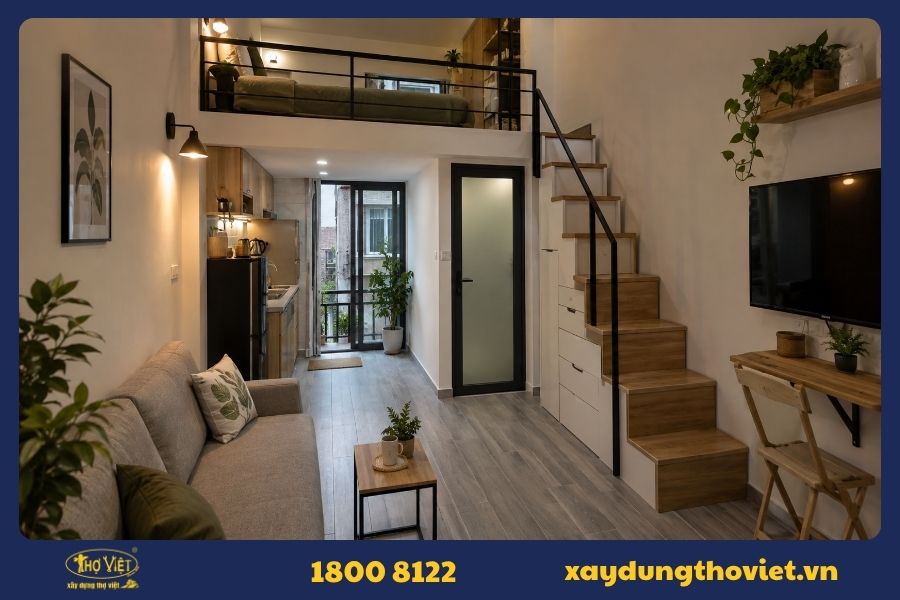 Mẫu nhà 15m2 tối giản