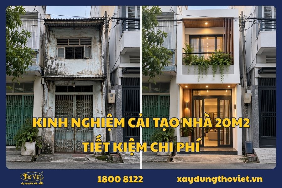 Kinh nghiệm sửa chữa và cải tạo nhà 20m2 tiết kiệm