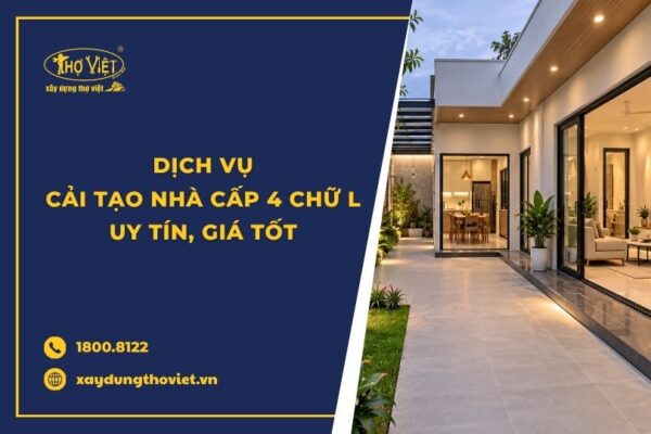 Dịch vụ cải tạo nhà cấp 4 chữ L trọn gói