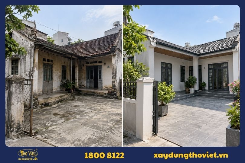 Quy trình cải tạo nhà cấp 4 chữ L chuyên nghiệp