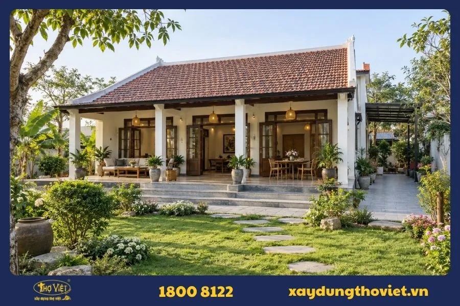 Mẫu nhà 3 gian sân vườn 1