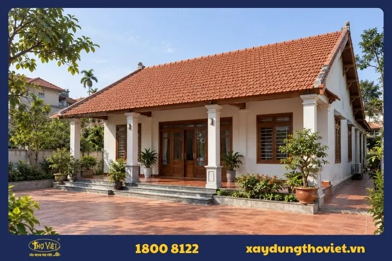 Nhà cấp 4 mái ngói truyền thống 2