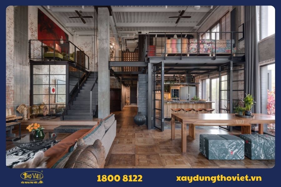Hình ảnh thực tế nhà kho được cải tạo thành nhà ở kiểu loft