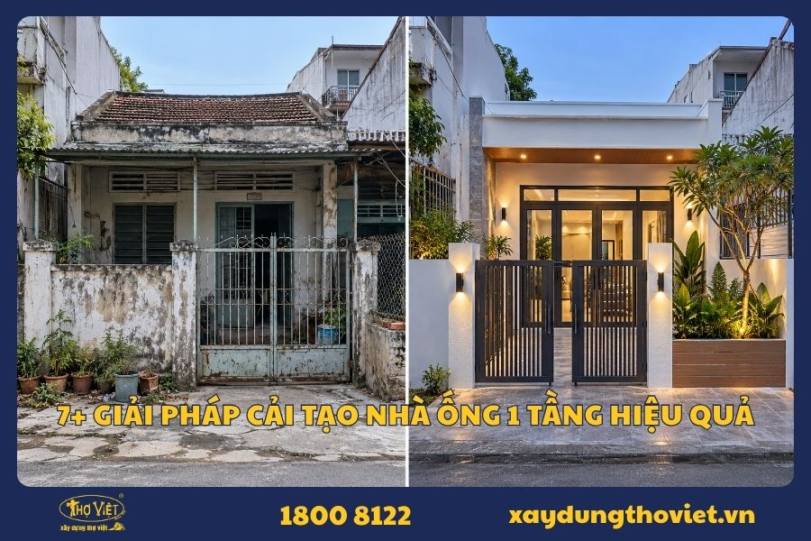 Giải pháp cải tạo nhà ống 1 tầng hiệu quả