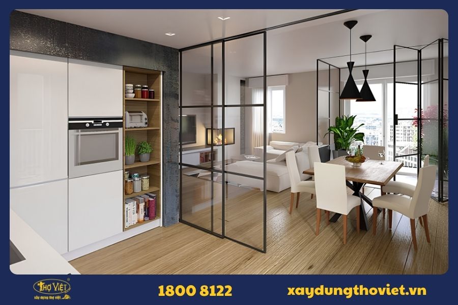 Bố trí lại tường ngăn giữa các phòng