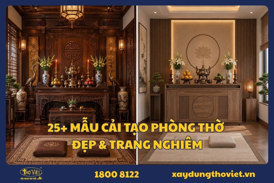 Cải tạo phòng thờ trang nghiêm