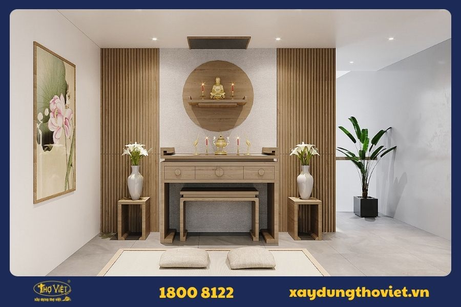 Phòng thờ phong cách tối giản