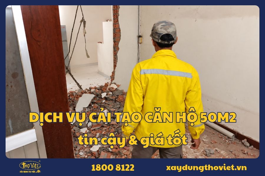 Dịch vụ cải tạo căn hộ 50m2 uy tín TP.HCM