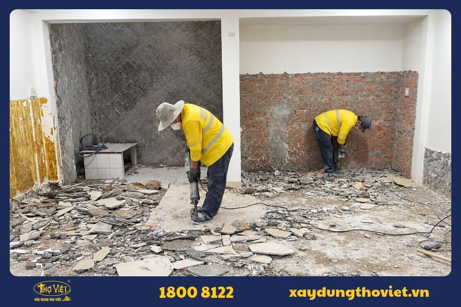 Quy trình cải tạo căn hộ 50m2 tại Xây dựng Thợ Việt