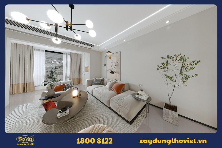 Cải tạo căn hộ 50m2 theo phong cách tối giản