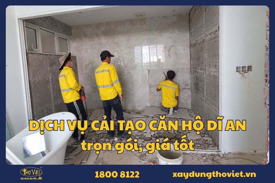 Đơn vị cải tạo căn hộ Dĩ An uy tín