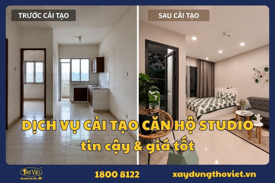 Dịch vụ cải tạo căn hộ studio chuyên nghiệp