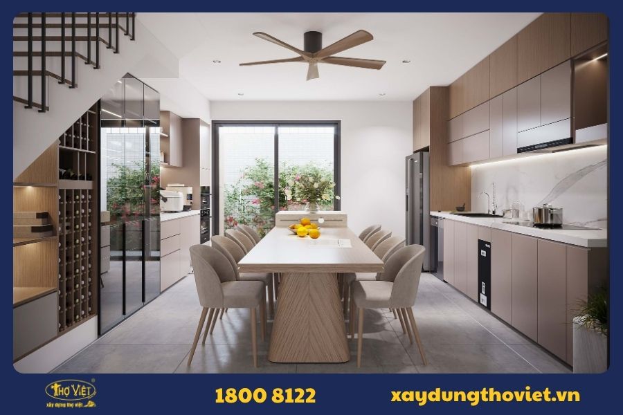 Cải tạo nhà bếp gọn gàng, tiện nghi