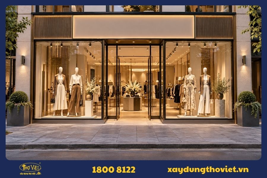 Cải tạo mặt tiền shop thời trang