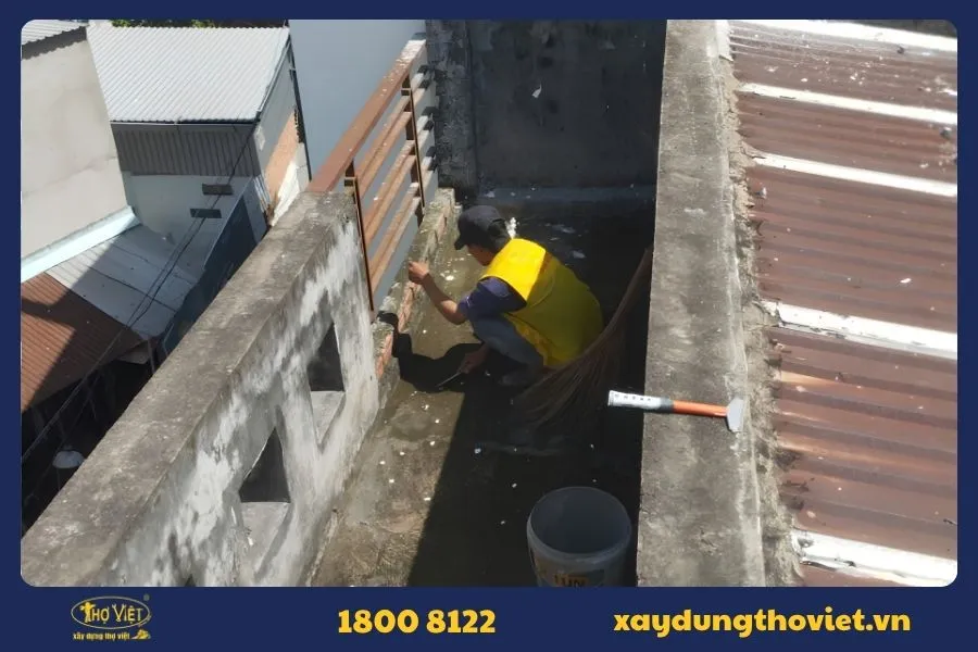 Quy trình sửa máng xối tại quận 2