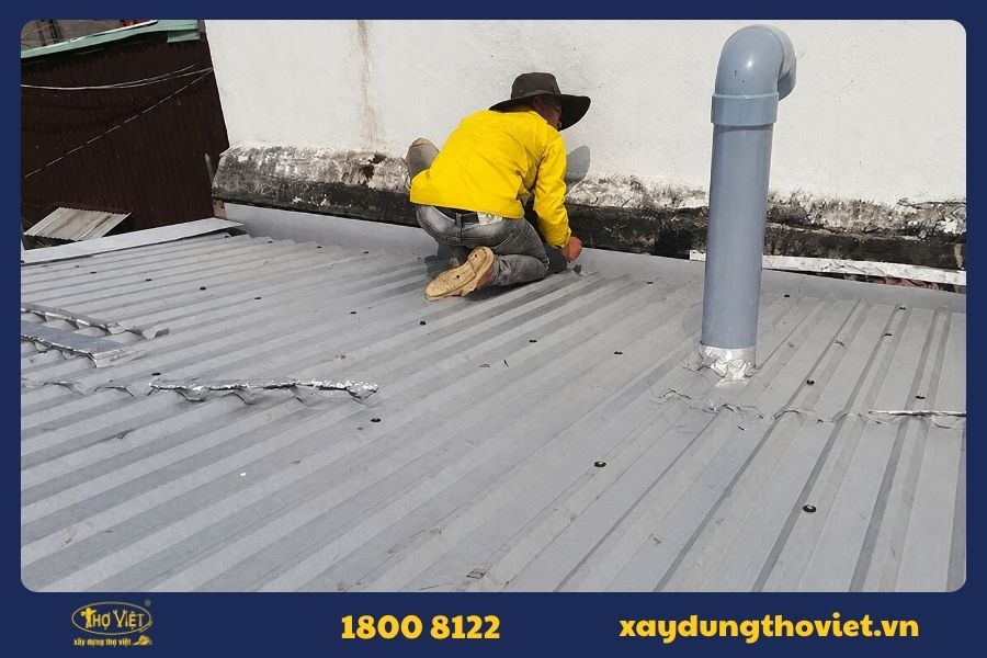 Hạng mục sửa chữa máng xối tại quận 9